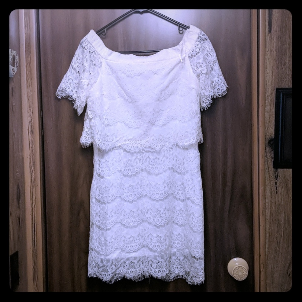 White lace dress